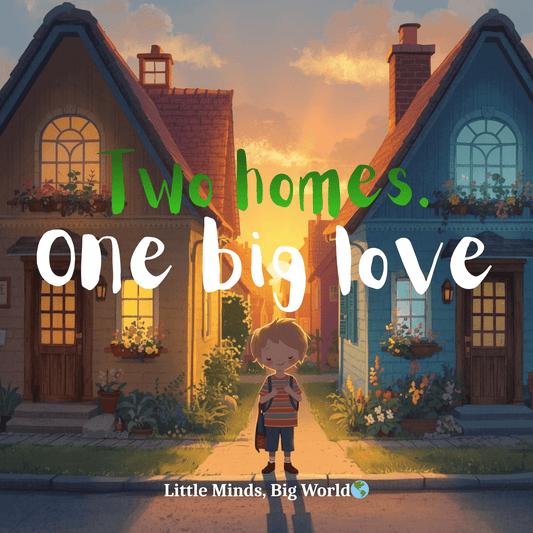 A story that teaches a child that regardless of having two homes with separate parents, they will always experience love from both parents.